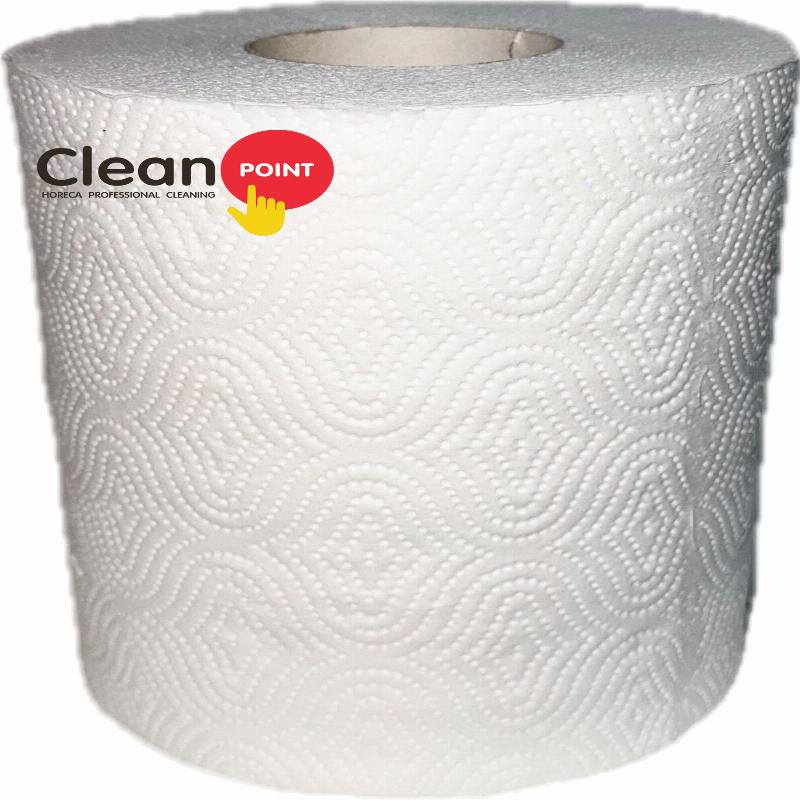 Clean Point Рушник паперовий в рулоні двошаровий білий 75м